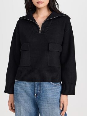 NWT English Factory Quarter-Zip Knit Sweater